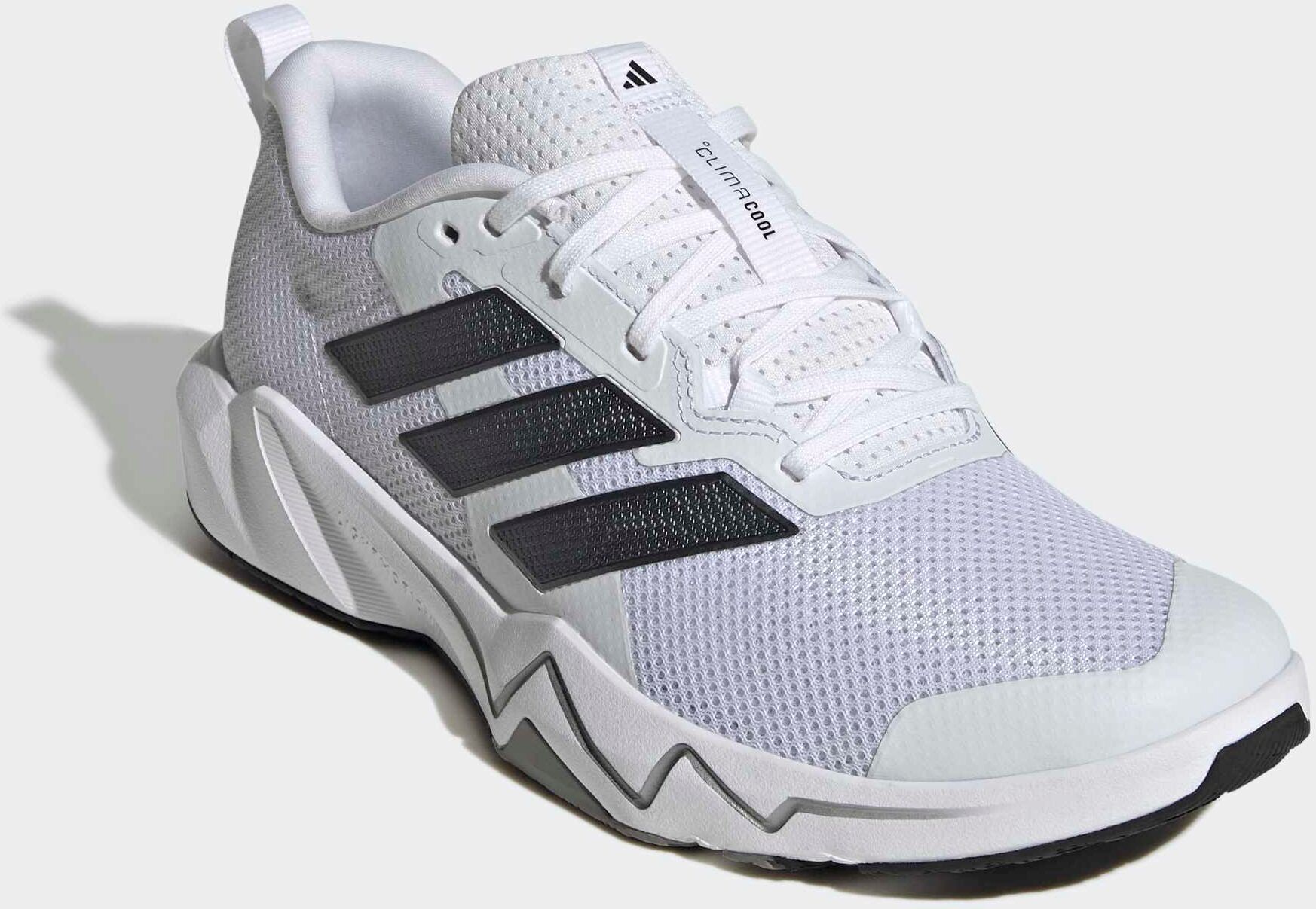 Trainingsschuh ADIDAS PERFORMANCE "RAPIDMOVE GO TRAINER", Herren, Gr. 42, cloud weiß, core schwarz, iron metallic, Textil, Schuhe Trainingsschuh, ideal für Gym und Fitnessstudio cloud weiß, core schwarz, iron metallic 42