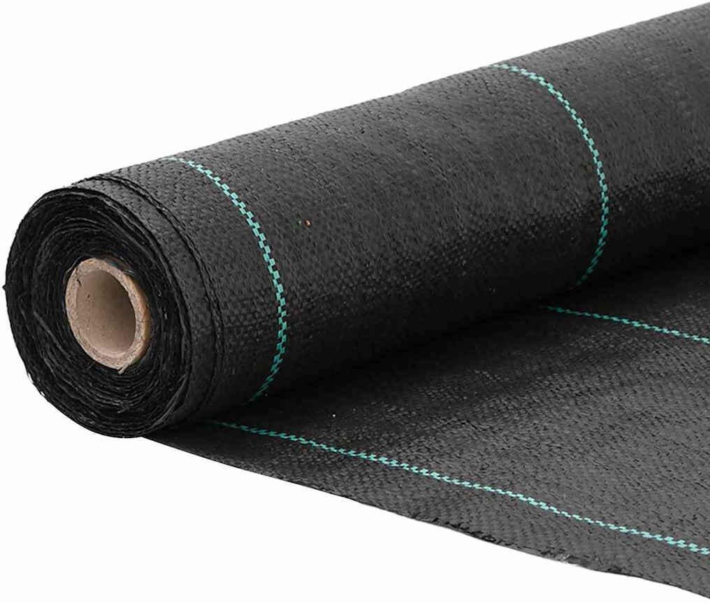 vidaXL Membrana antihierbas negra 1,5x100 m PP Negro