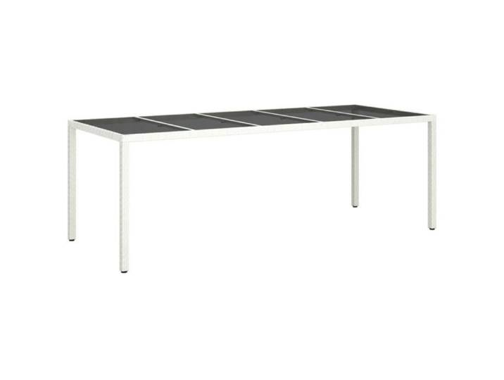 Table de jardin - [MARQUE] - 250x100x75 cm - résine tressée - verre trempé