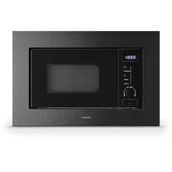 Klarstein Verosteel Einbau-Mikrowelle mit Grill | 800 W Grill | 700 W Mikrowelle | 60 cm Schwarz