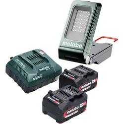 Metabo, Arbeitsleuchte, BSA 18-1000 Akku Baustrahler 18 V 1000 lm + 2x Akku 4,0 Ah + Ladegerät (1000 lm)