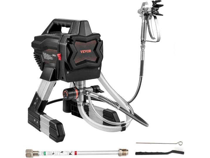 VEVOR Système de peinture par pulvérisation Airless Appareil de pulvérisation Airless 1\,1 L/min 650 W\, appareil de peinture par pulvérisation Airless 34 x 27 x 41 cm Système de peinture par pulvérisation haute pression DIY Appareil de peinture par pulvérisation portable Système de peinture par pulvérisation