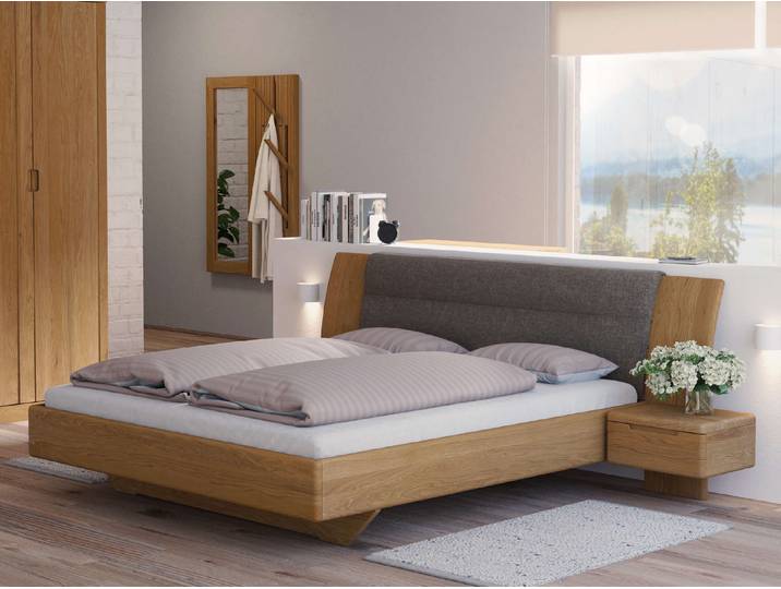 Eichenbett „Nadja“ 200 x 220 cm Massivholz Eiche