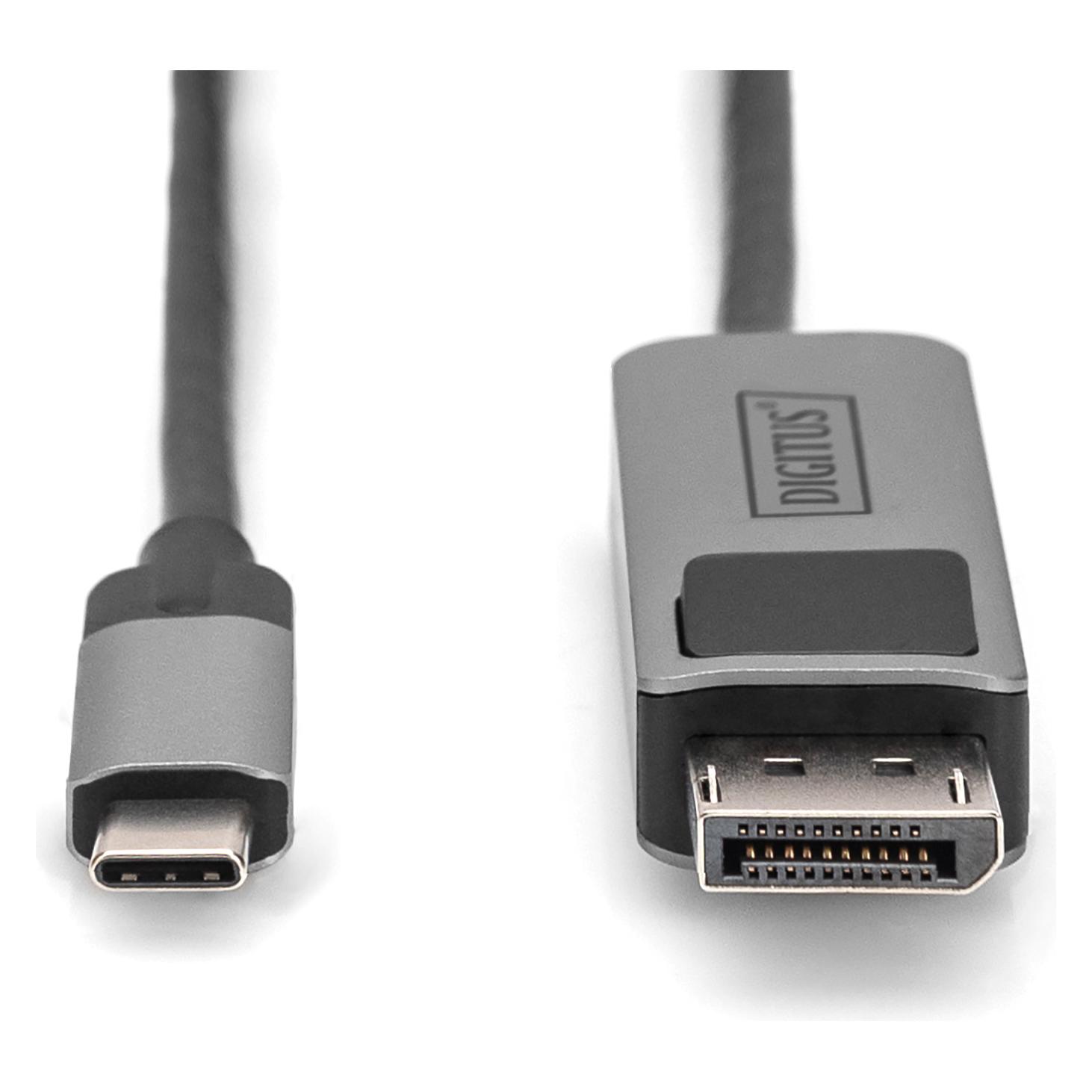 Digitus USB Typ-C Adapterkabel, USB-Typ-C auf DP (1 m) (DB-300334-010-S)