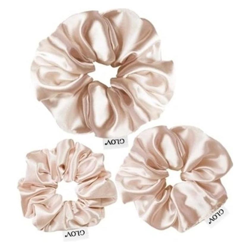 Glov Trio Satin Scrunchies Champagne - Set Of Three Stylish Scrunchies (Haargummi) (59841723)