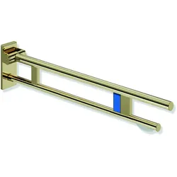 HEWI Stützklappgriff Duo, Design A, Edelstahl PVD, 900 mm, links