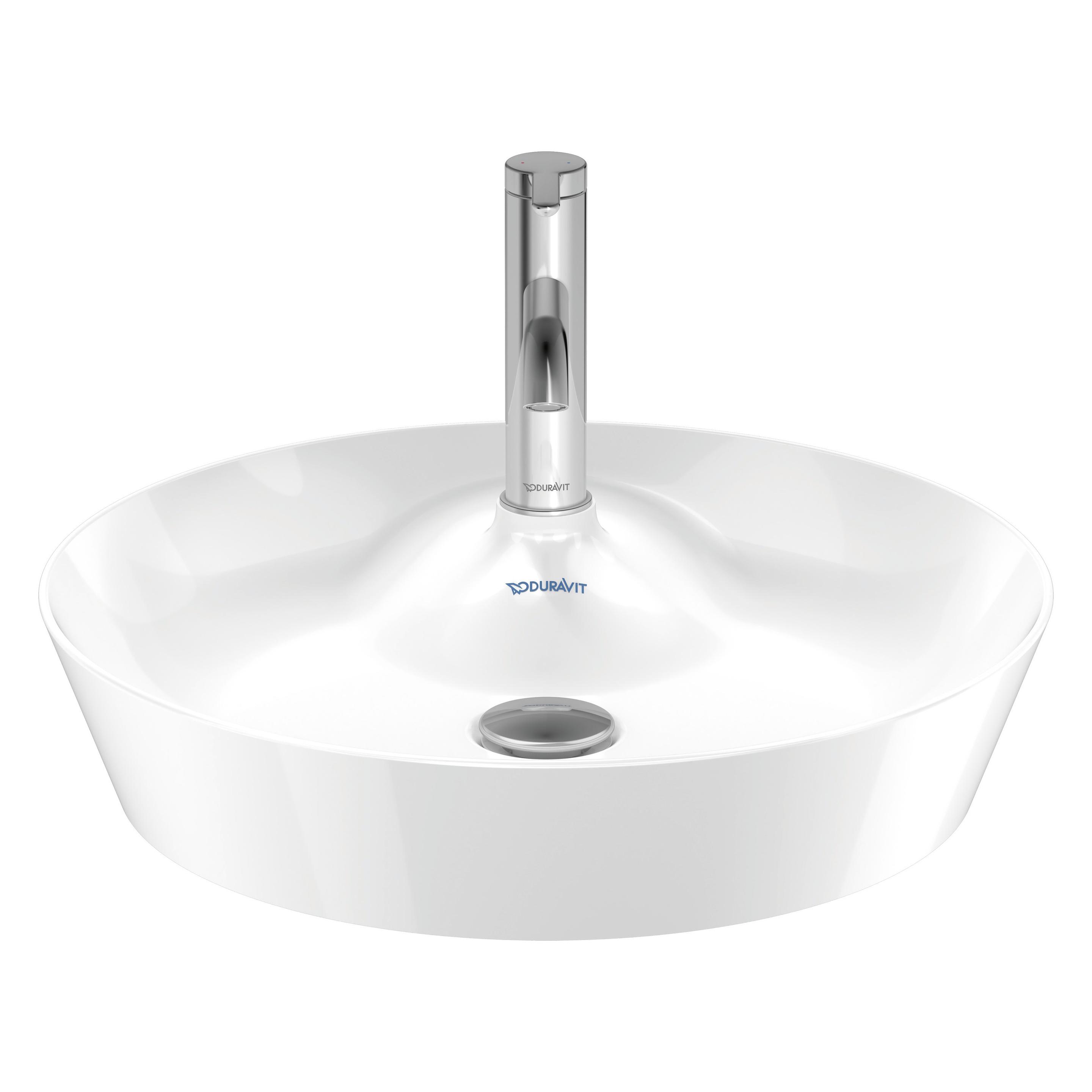 Duravit Aufsatzbecken CAPE COD o ÜL m Arm-Ins d= 480mm 1 HL weiss WG (480 mm, 480 mm) (23284800001)