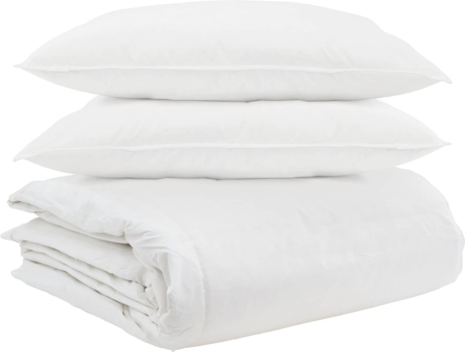vidaXL Ensemble de Duvet avec oreiller 3 pc Blanc Plume de canard