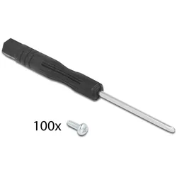 DELOCK Schrauben und Schraubendreher für LWL Adapter 100 Stk