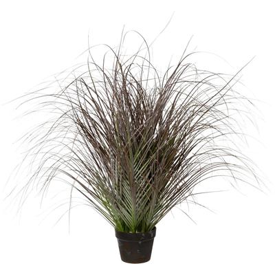 Winterliche Kunstpflanze CREATIV DECO "Weihnachtsdeko", grün (weiß, grün), H:95cm, Kunststoff, Kunstpflanzen, frostig geeist, im Topf