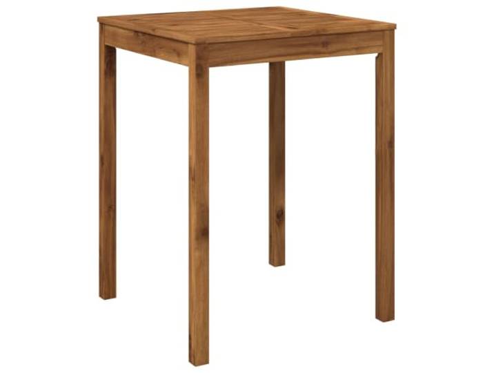 Roanoer Gartenbartisch 80x80,5x105 cm Stehtisch Akazienholz Natur Vielseitiger Hochtisch fuer Terrasse Balkon und Hof, rustikaler Stil mit pflegeleichter Flaeche fuer gemuetliche Runden.
