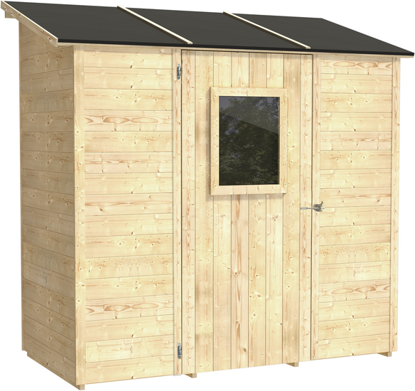Alce Vaniglia 207x102 - Abri de jardin en bois - Avec fenêtre frontale - 207x102x222 cm