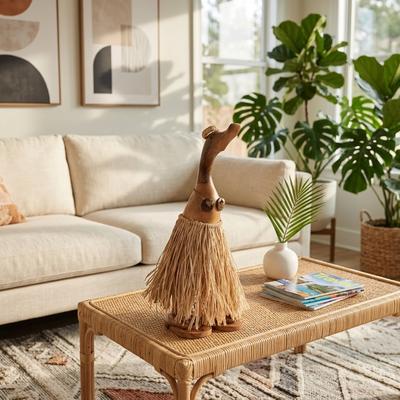 Sagebrook Home "Decorative Figurine - Brown Teakwood Hula Duck, 19 in. - 18.75"""