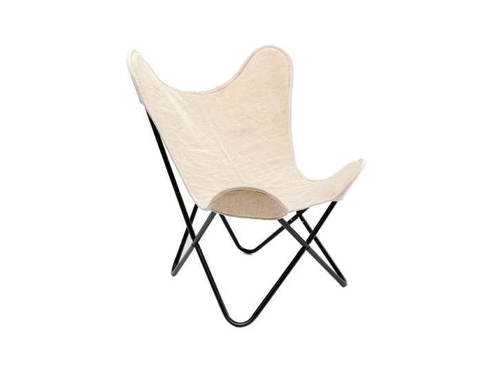 Kare Design Sessel California Leder oder Textilbezug - Textilgewebe creme Industrial, Modern, Rustikal, Zeitlos