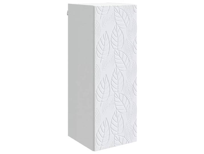 Wandschrank Weiß 33 x 34,5 x 90 cm Holzwerkstoff mit 90° Pendeltüren Wandmontage spart Bodenfläche, Holzbretter für Ordnung, pflegeleichte Oberfläche, vielseitig nutzbar