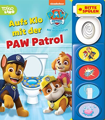 Phoenix International Publications (pikids) - PAW Patrol - Aufs Klo mit der PAW Patrol - Mein Klo-Soundbuch - Pappbilderbuch mit Klospülung und 8 Geräuschen: Tönendes Buch - Preis vom 02.10.2026 23:42:20 h
