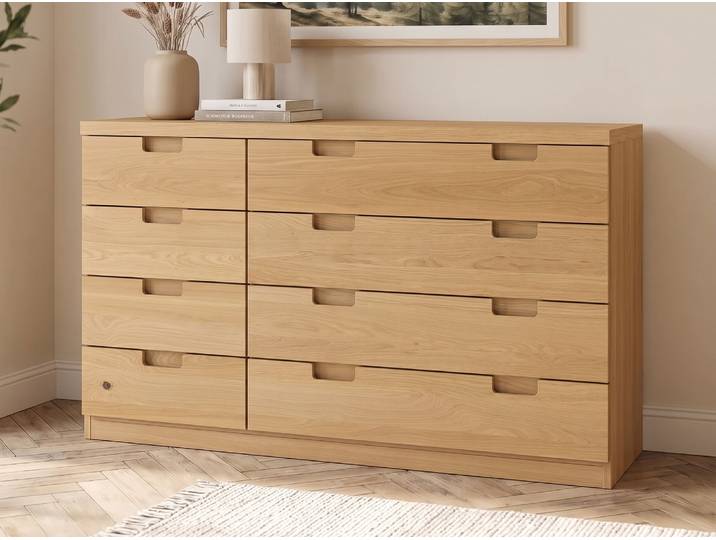 Kommode Eiche Hell „Lukas“ 150 cm Massivholz Eiche Hell