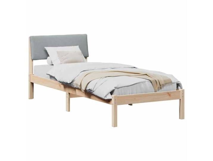 Cadre de lit - VIDAXL - avec Tête de lit - VIDAXL - Marron et gris clair 75 x 190 cm Pour chambre（65979)