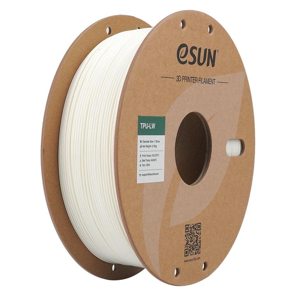 eSUN TPU-LW Weiss Leichtes TPU Filament 1.75mm 750g (750 g, 1.75 mm) (TPU-LW175W075P1)
