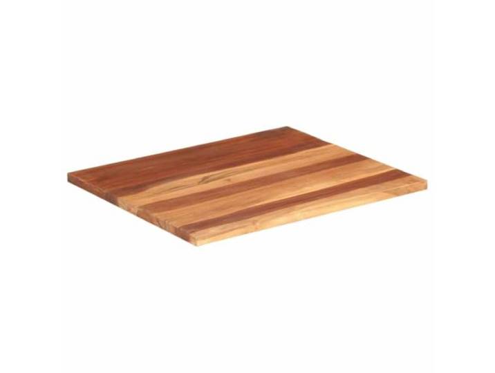 HGPOTUY Tischplatte Massivholz Akazie 25-27 mm 60x70 cm Massives Akazienholz, 2 separate Teile, Holzstütze verbindet, rustikaler Charme, flexibel kombinierbar