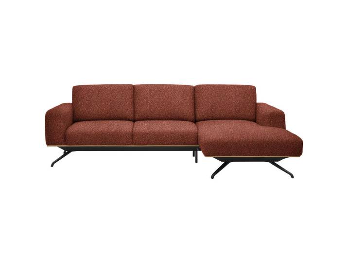 Novel Ecksofa, Rostfarben, Metall, Ottomane rechts, L-Form, 262x157 cm, Stoffauswahl, seitenverkehrt erhältlich, Hocker erhältlich, Wohnzimmer, Sofas & Couches, Wohnlandschaften, Ecksofas