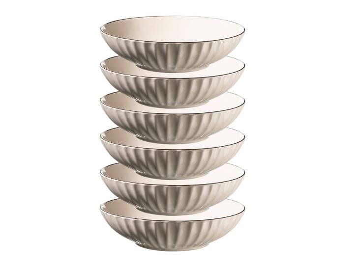 Suppenteller MÄSER Osita , beige (weiß), Speiseteller, Suppenteller