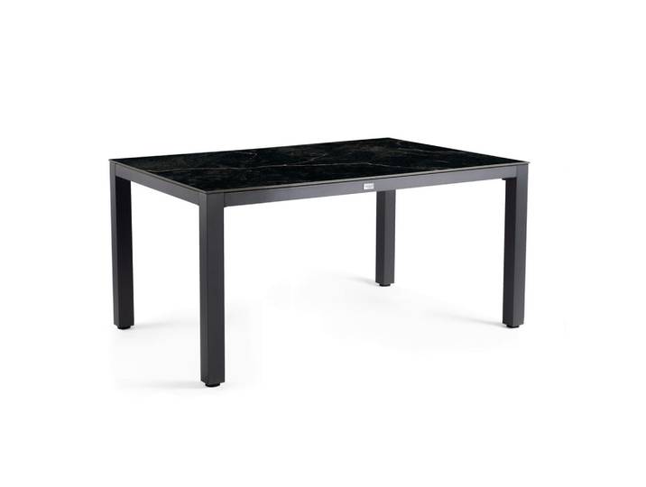 Tierra Outdoor Gartentisch, Anthrazit, Metall, rechteckig, eckig, 100x75x180 cm, rostfrei, wetterbeständig, Gartenmöbel, Gartentische, Gartentische