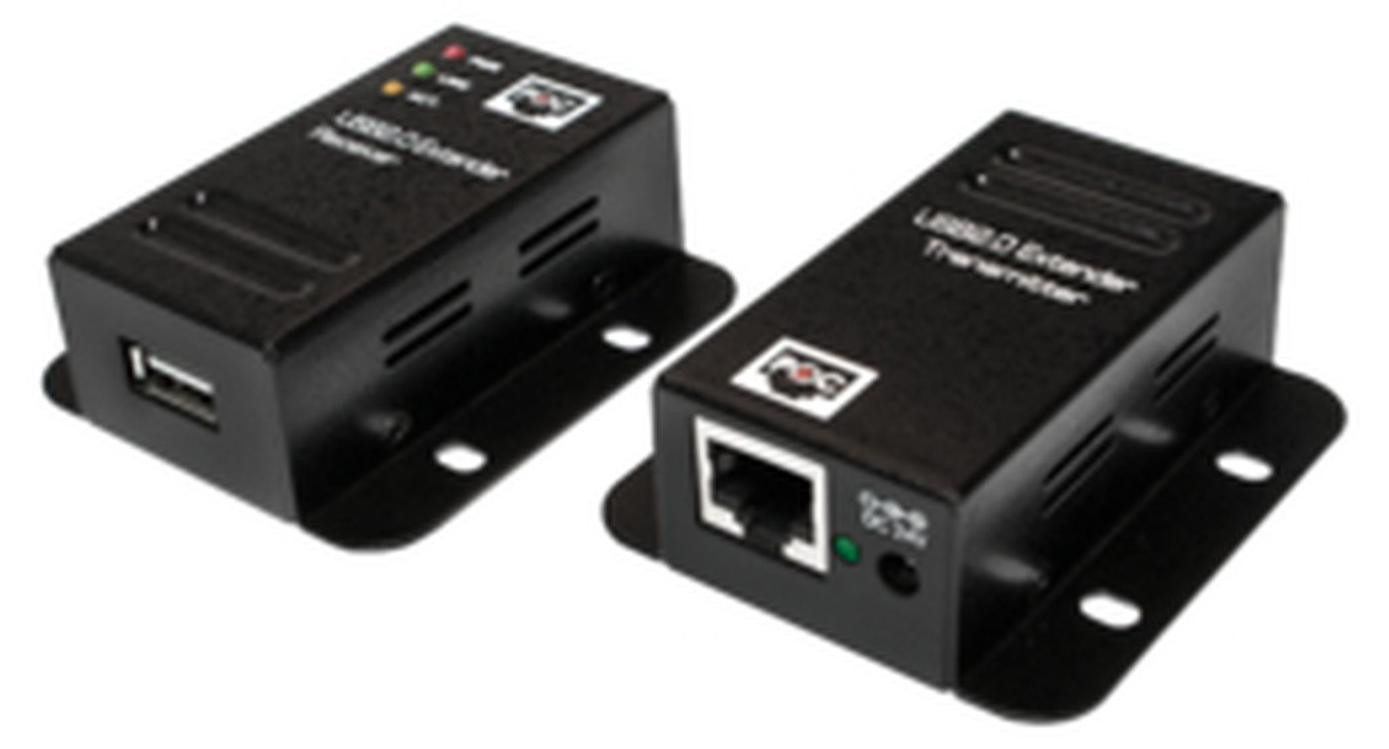 LogiLink USB 2.0 CAT 5 verlenger met 1 poort, monteerbaar, POC, zwart, 50 meter