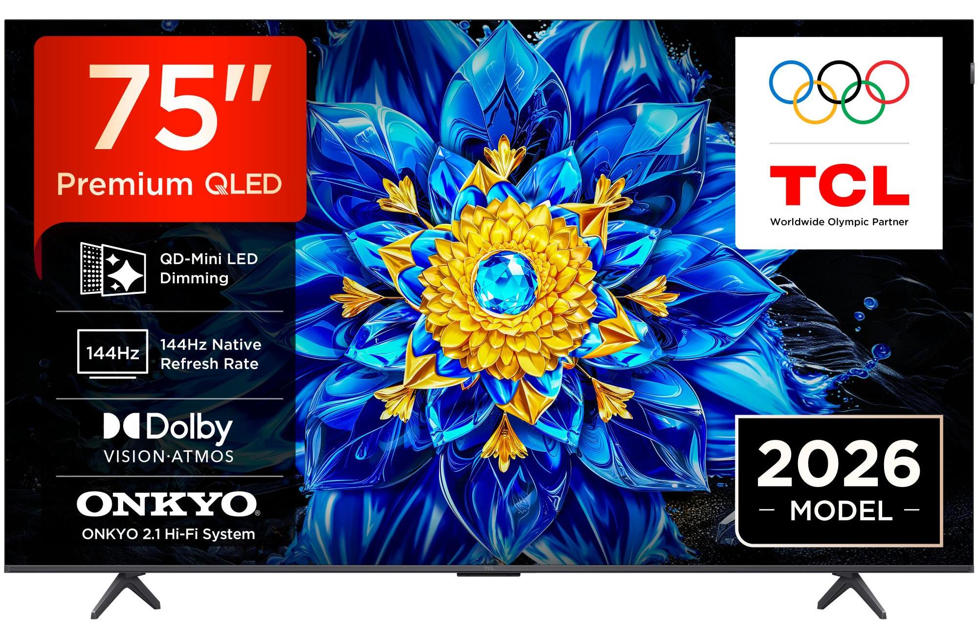 TCL QLED810L 75QLED810L, 190,5 cm (75"), 3840 x 2160 Pixel, QD-Mini LED, Smart-TV, WLAN, Schwarz