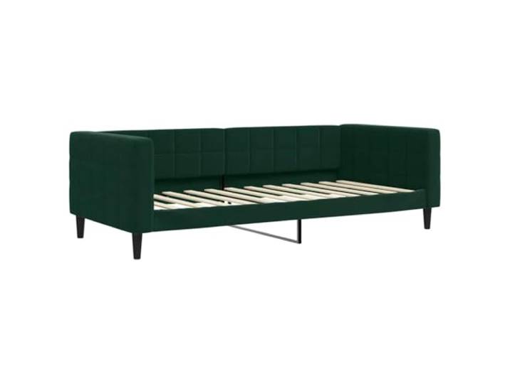 PUGYNBK Schlafsofa, 90 x 200 cm, Samt, Dunkelgrün Metallgestell aus Massivholz, Rückenlehne aus Schaumstoff, modernes Design, ohne Matratze
