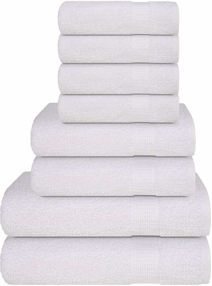Brayden Studio Towel Set 360 Gsm 100% Cotton White Bath Towel;Hand Towel