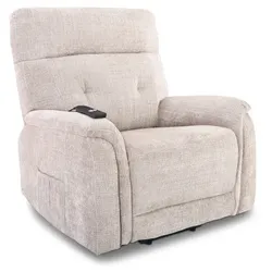 Fernsehsessel Aufstehhilfe, XXL-Relaxsessel, Liegefunktion, 200 kg Belastbarkeit, XXL-Sessel , Schlaffunktion, Mikrofaser, Beige, Raburg Samson