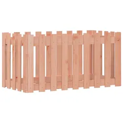 vidaXL Hochbeet Lattenzaun-Design 100x50x50 cm Massivholz Douglasie