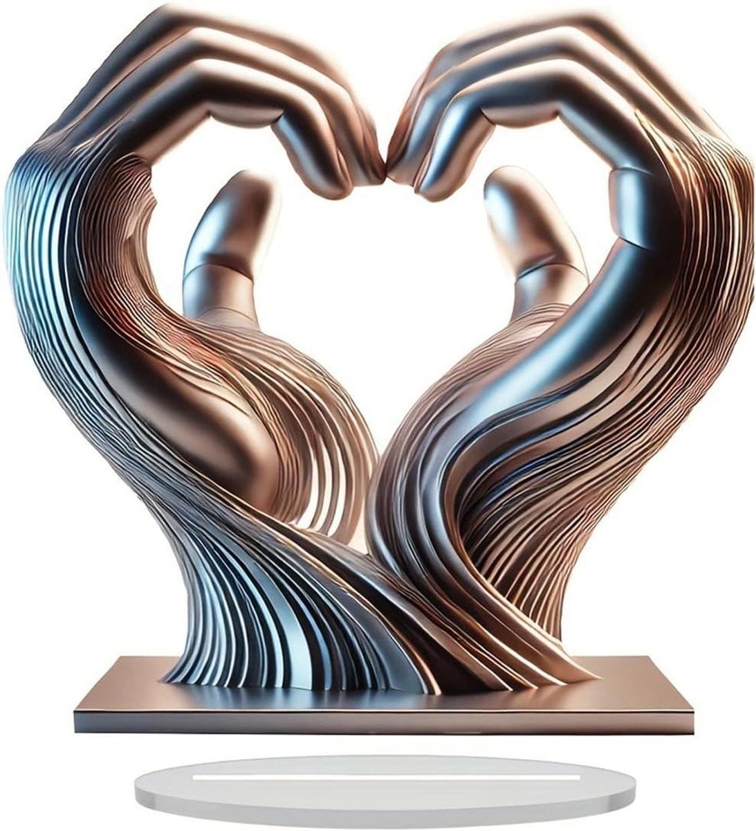 Hart Handen Sculptuur Decoratief Ornament Kleurrijk Hoogwaardig Acryl