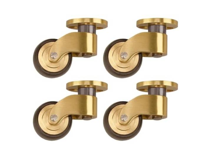 Massivem Messing Rad 4PCS 360° Messingrolle Möbelrollen, geräuschloses Lager, Sofa, Möbel, Tische, Rad ersetzt