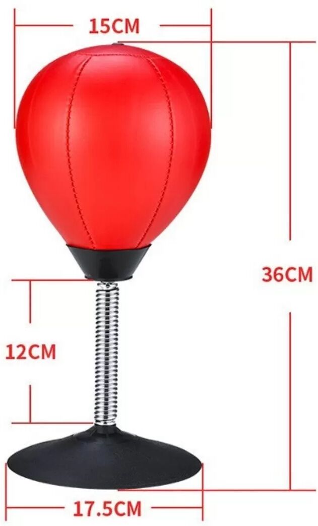 INF Roter Desktop-Boxball – Stressabbau & Muskelübung mit Saugfuß