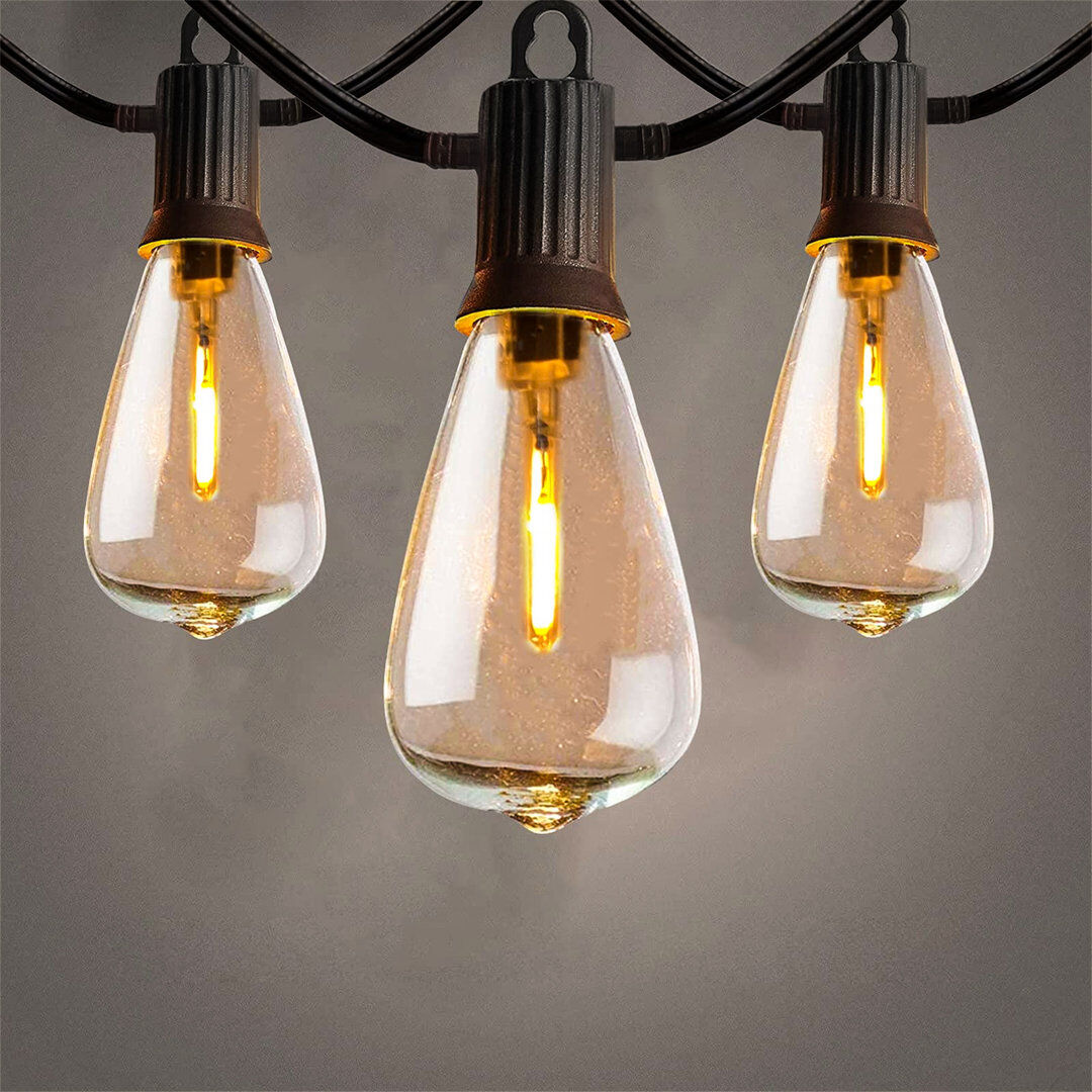 Dakota Fields Andrew-James 1524cm 27 - Bulb Standard String Light (End to End Connectable) Black 1,524cm L