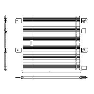 NRF Kondensator, Klimaanlage 350504 für RENAULT TRUCKS