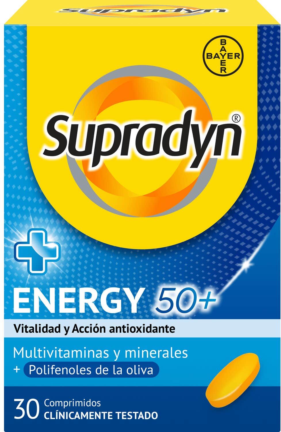 Supradyn Energy 50+ Vitaminas Minerales y Energía 30 Comprimidos
