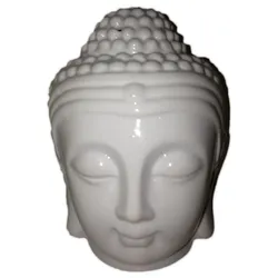 Buddha Head Oil Burner - White