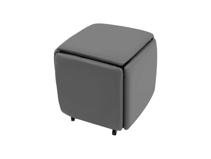 CAIYGG Multifunktionaler 5-in-1 Sofa Hocker with 4 Universalräder Grau Flexibler Sitzhocker als Sofa und 5 einzelne Hocker, Stapelbare Sofa Stuhl Hocker, ideal für Wohnzimmer, Schlafzimmer