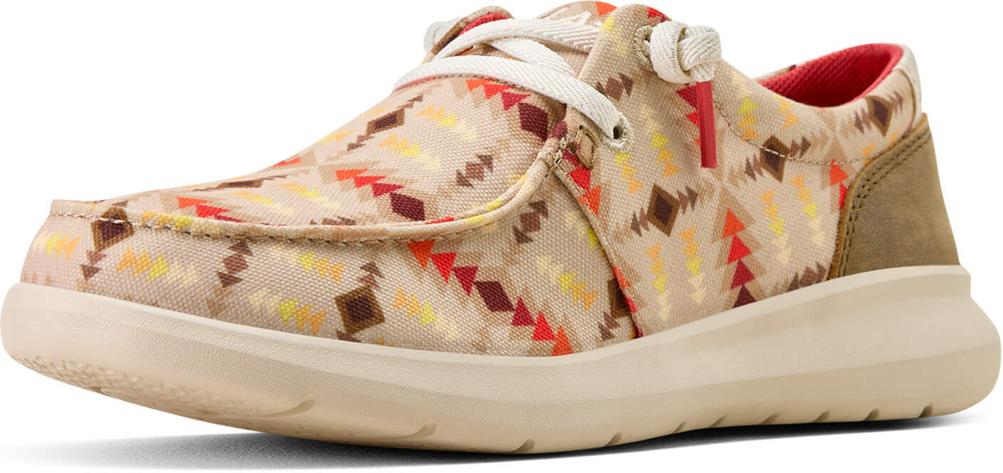 Women's Hilo Shoe Casual Shoes in Sunset Blanket Print Brown Bomber, Size: 7 B / Medium by Ariat