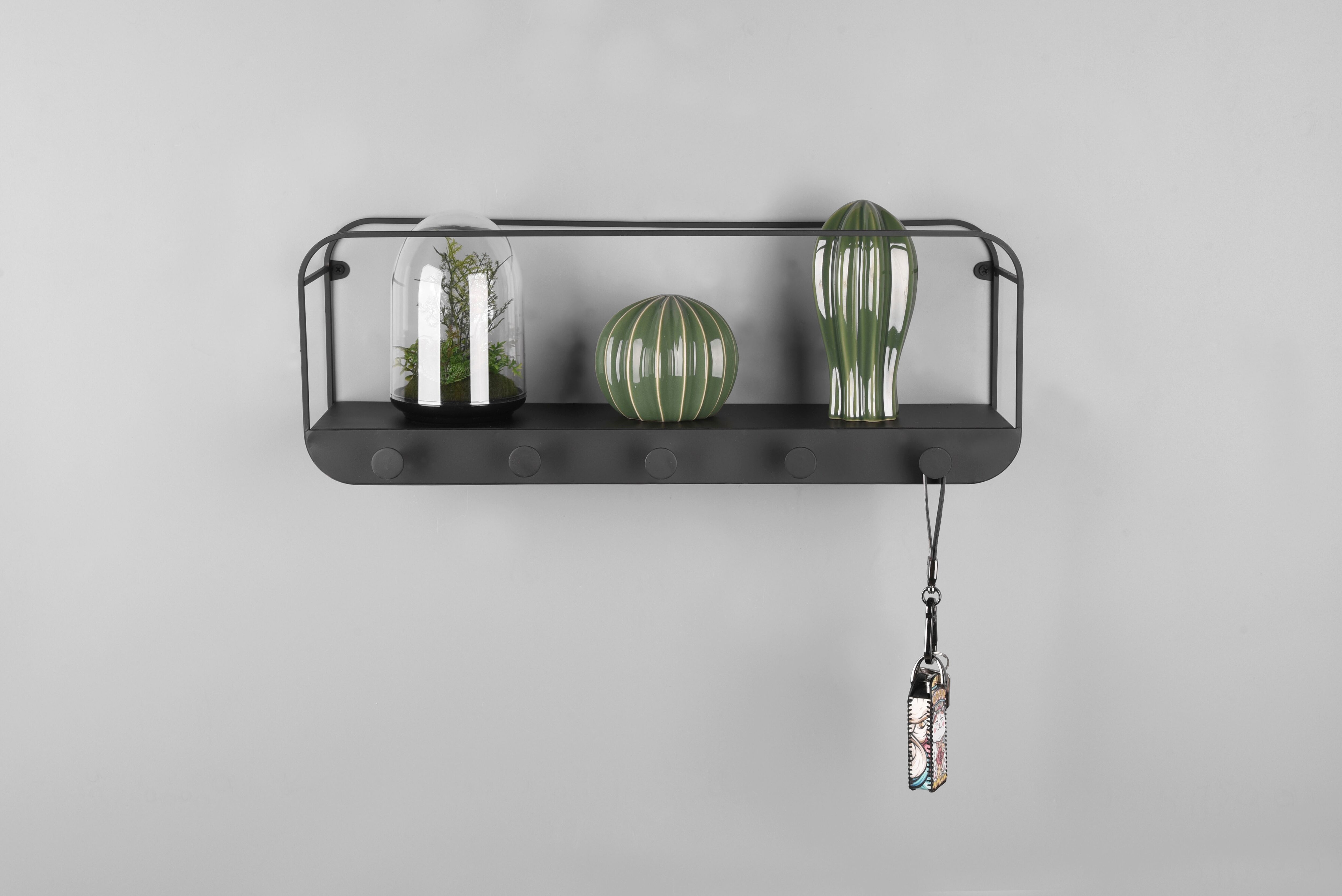 Garderobenleiste MIRRORS AND MORE "Liandra", schwarz, Metall, Garderobenhalter, Garderobenleiste schwarz Einheitsgröße