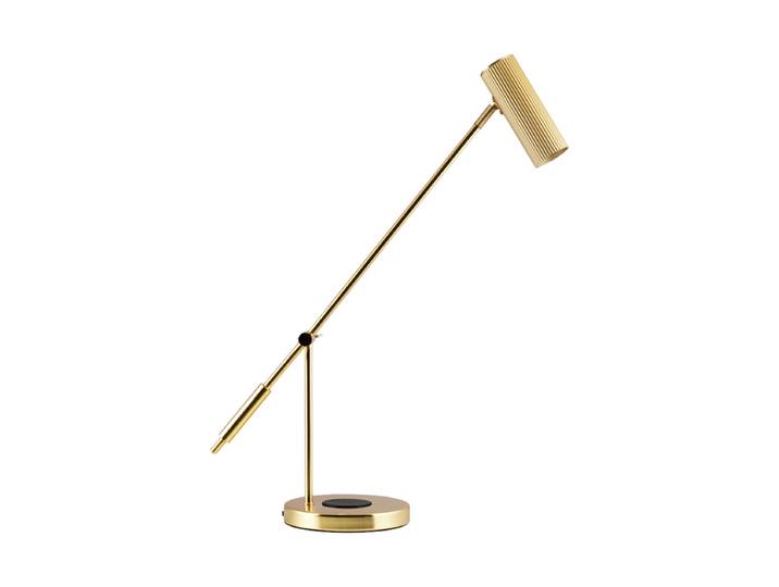 Flexible Design Tischlampe „Hubble Read“ mit USB-C-Anschluss und Ladefunktion Messing Globen Lighting