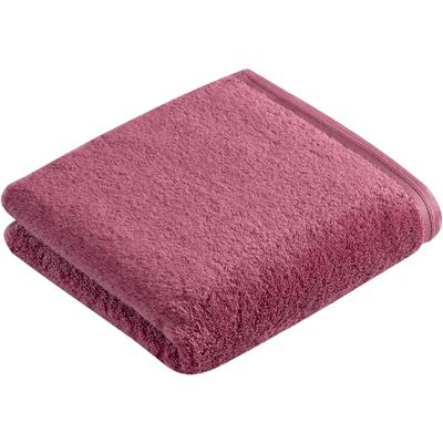 Handtuch VOSSEN "Vegan Life", rosa (schwarzberry), B:50cm L:100cm, Webfrottier, Obermaterial: 100% Baumwolle, Handtücher, 100% vegan