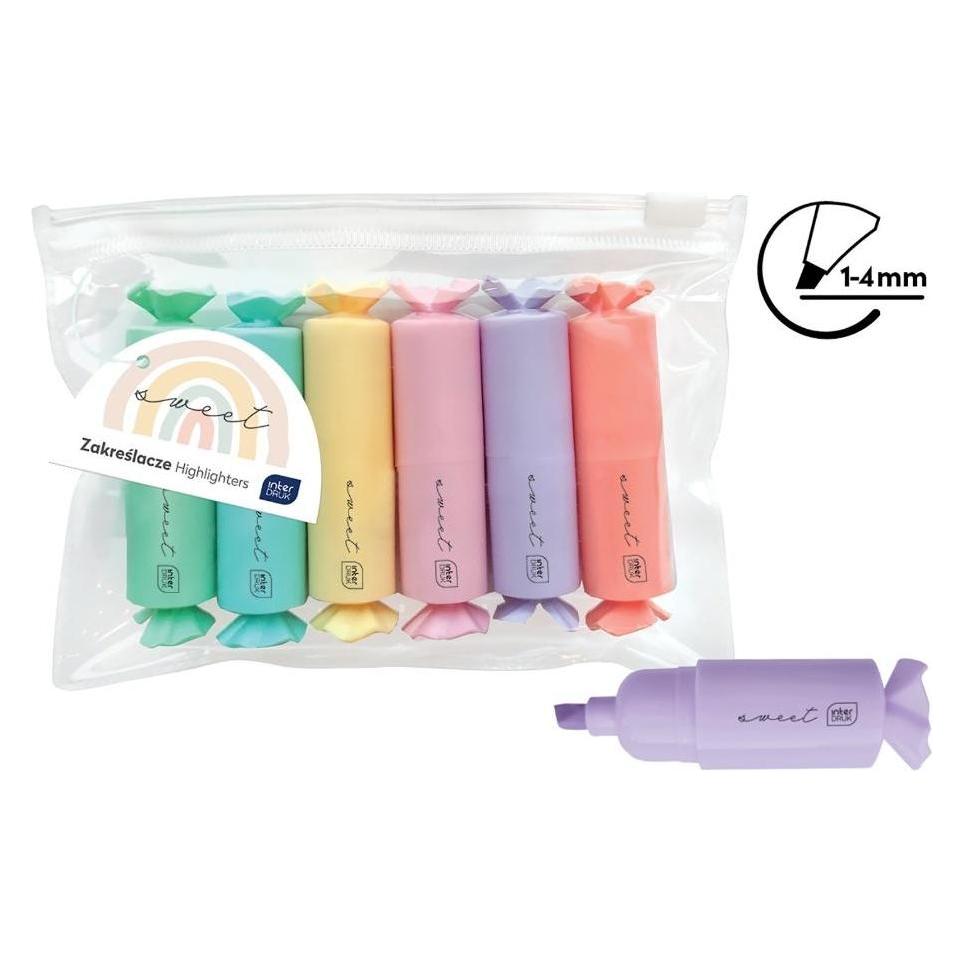 Interdruk Textmarker Sweet 6 Farben Pastell (6x) (41960566)