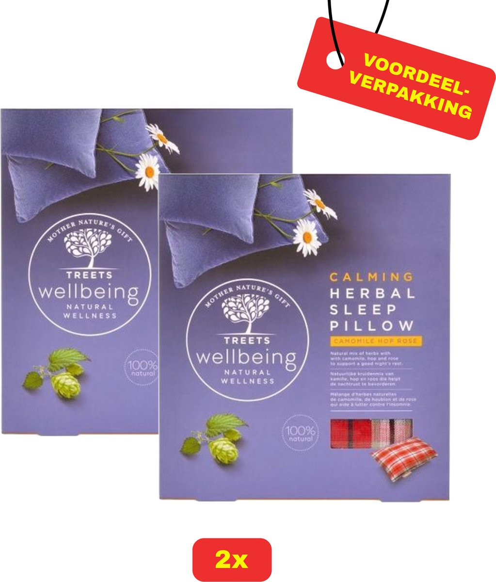 Treets Herbal Calming Sleep Pillow Kruidenmix voor volwassenen 2x