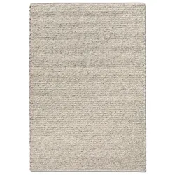 Allgäuer Teppichmanufaktur Webteppich Alpina Look 200 x 250 cm Schurwolle Grau