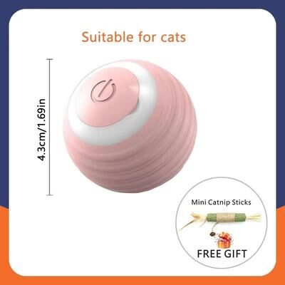 Uplift Picks USB Rechargeable Automatic Rolling Cat Toy With Tail Teaser d