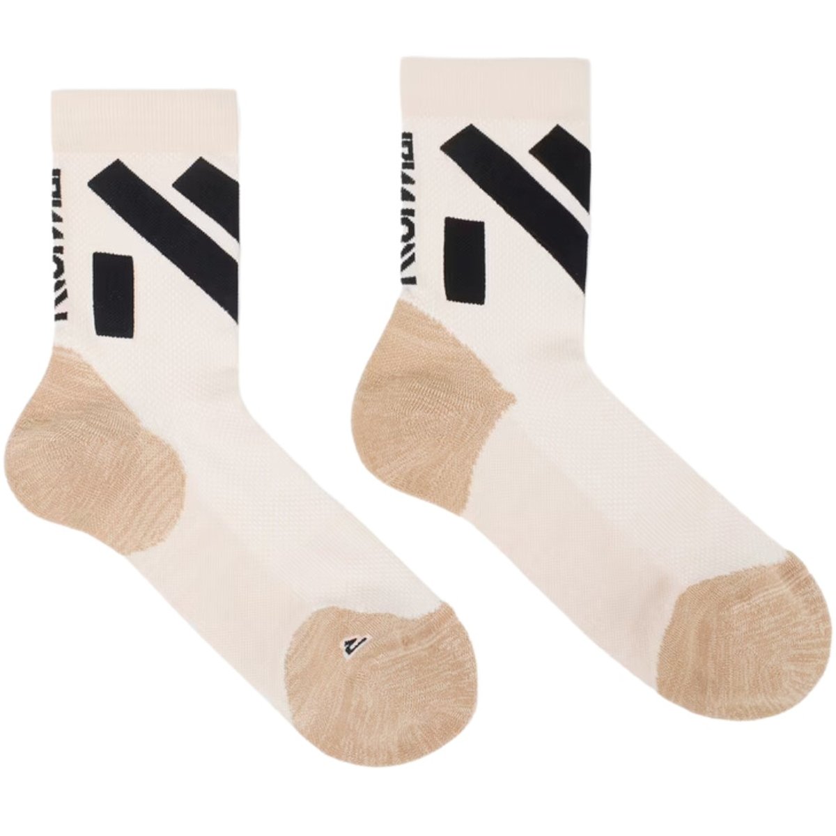 Meias NNormal Race Sock Low Cut bege preto, Tamanho S Unisex